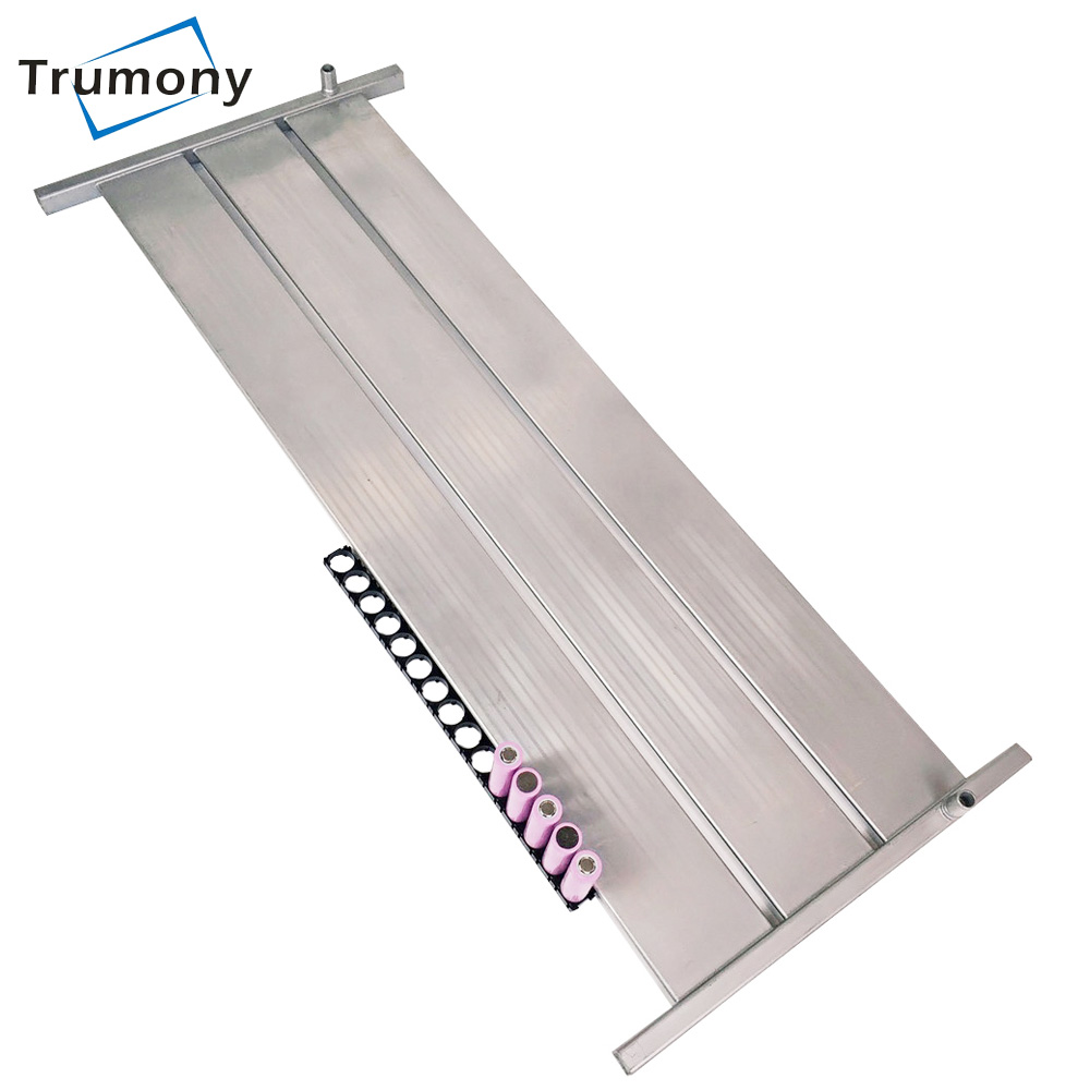Aluminum Mini-channel Cold Plate for Water Cooled Large Sized Prismatic Lithium-ion Battery